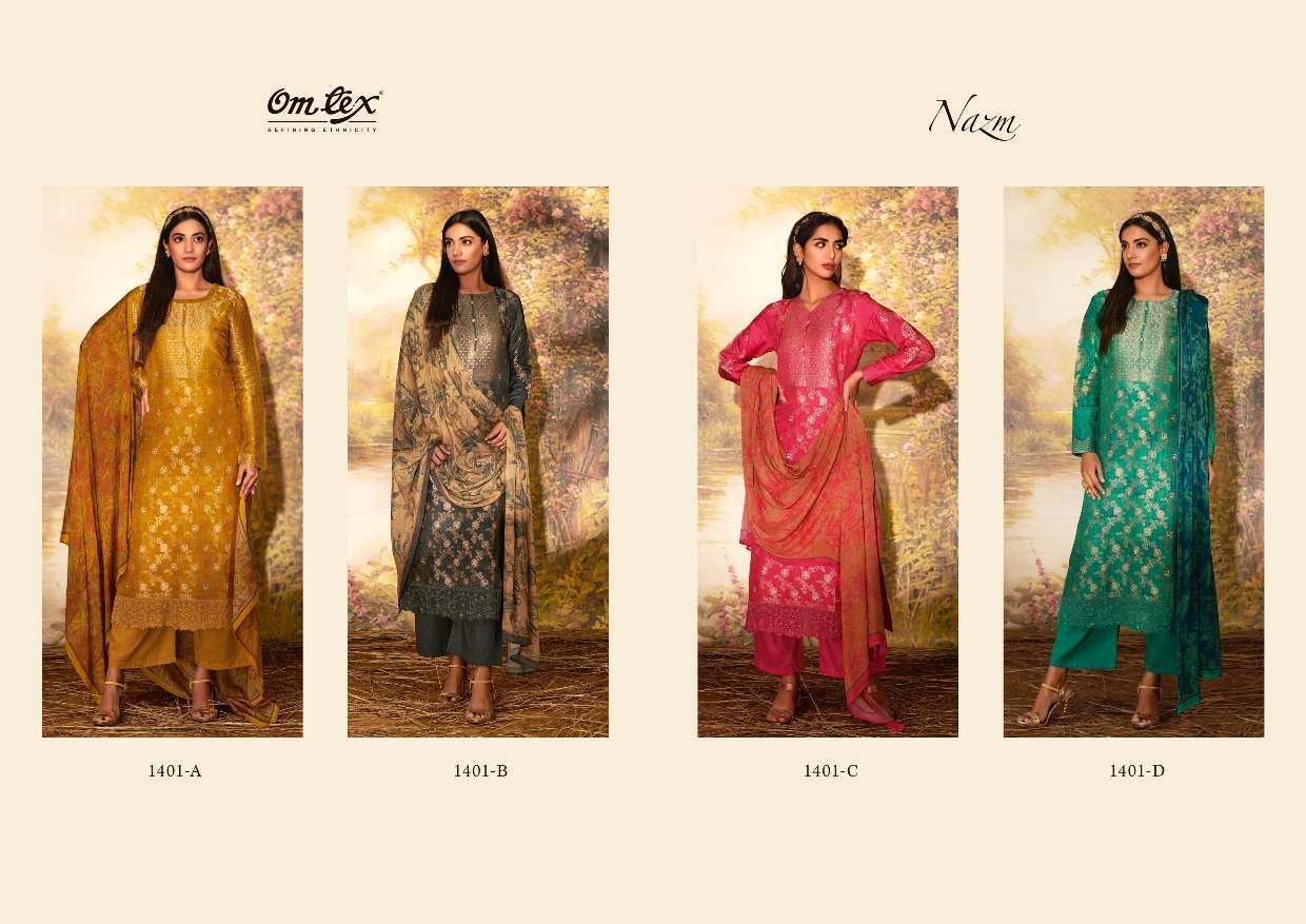 OMTEX PRESENT NAZM 3PCS CONCEPT TOP BOTTOM WITH DUPATTA SET