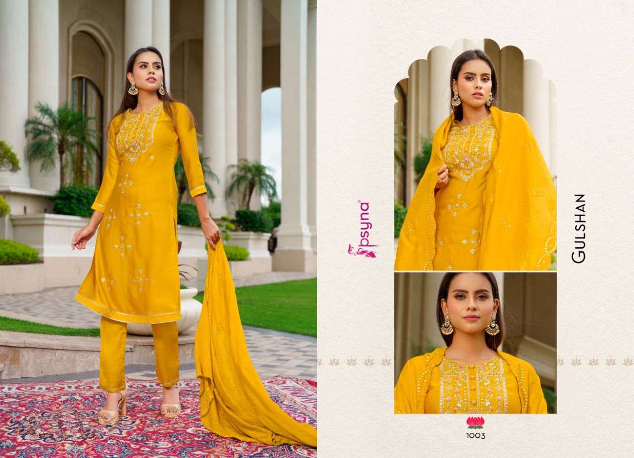 PSYNA PRESENT GULSHAN 3PCS CONCEPT KURTA PANT WITH DUPATTA SET