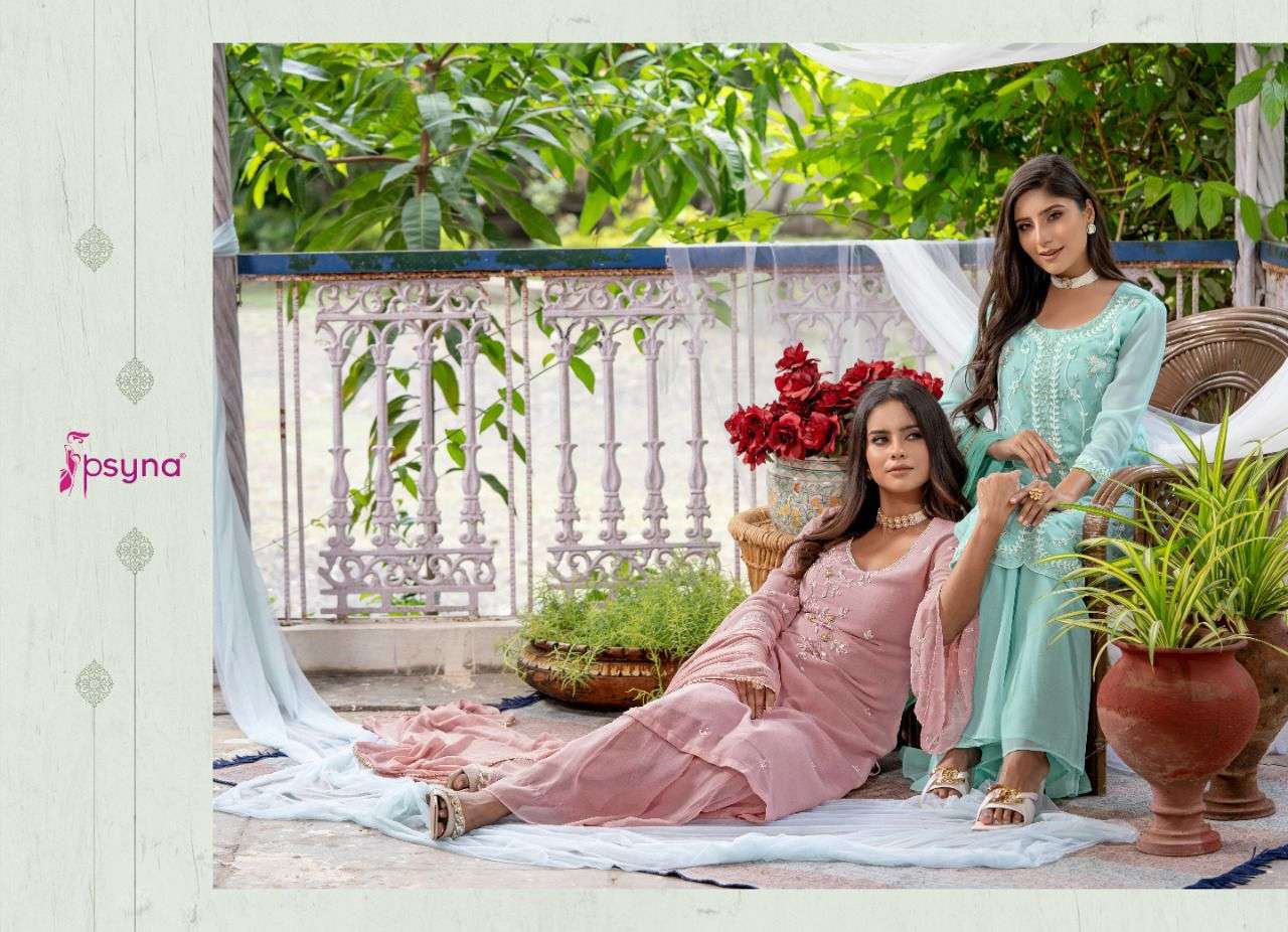 PSYNA PRESENT NAZAKAT 3PCS CONCEPT KURTA SHARARA WITH DUPATTA SET