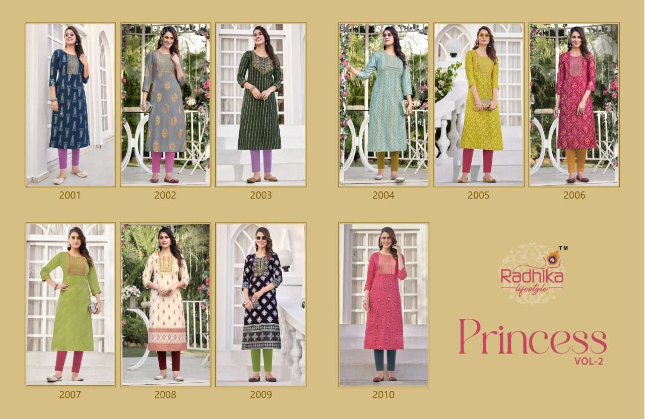 RADHIKA LIFESTYLE PRESENT PRINCESS VOL 2 CASUAL WEAR KURTI SET
