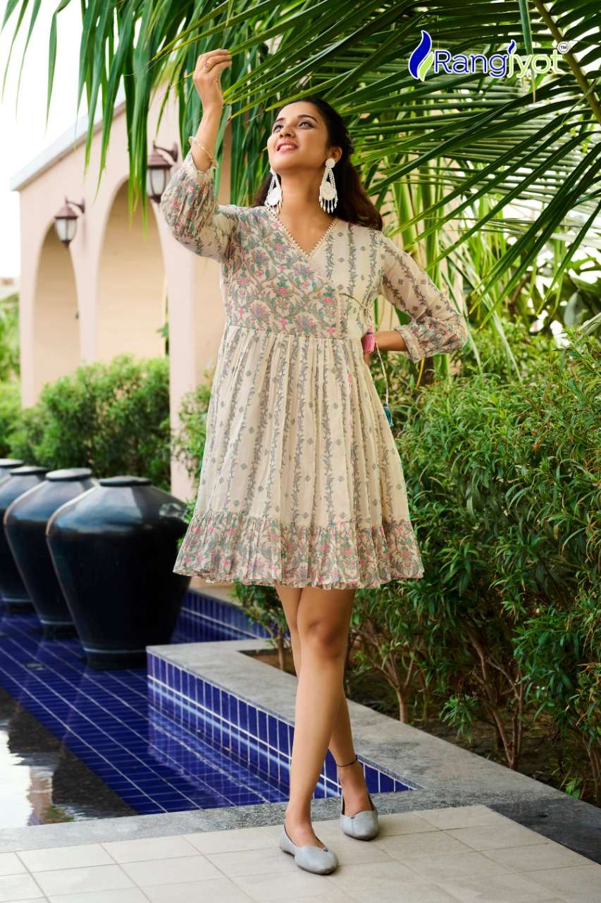 RANGJYOT PRESENT UNIQUE VOL-1 ONEPCS TUNIC SHORT FLAIR KURTI
