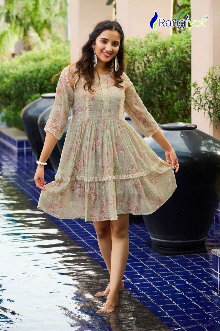 RANGJYOT PRESENT UNIQUE VOL-1 ONEPCS TUNIC SHORT FLAIR KURTI