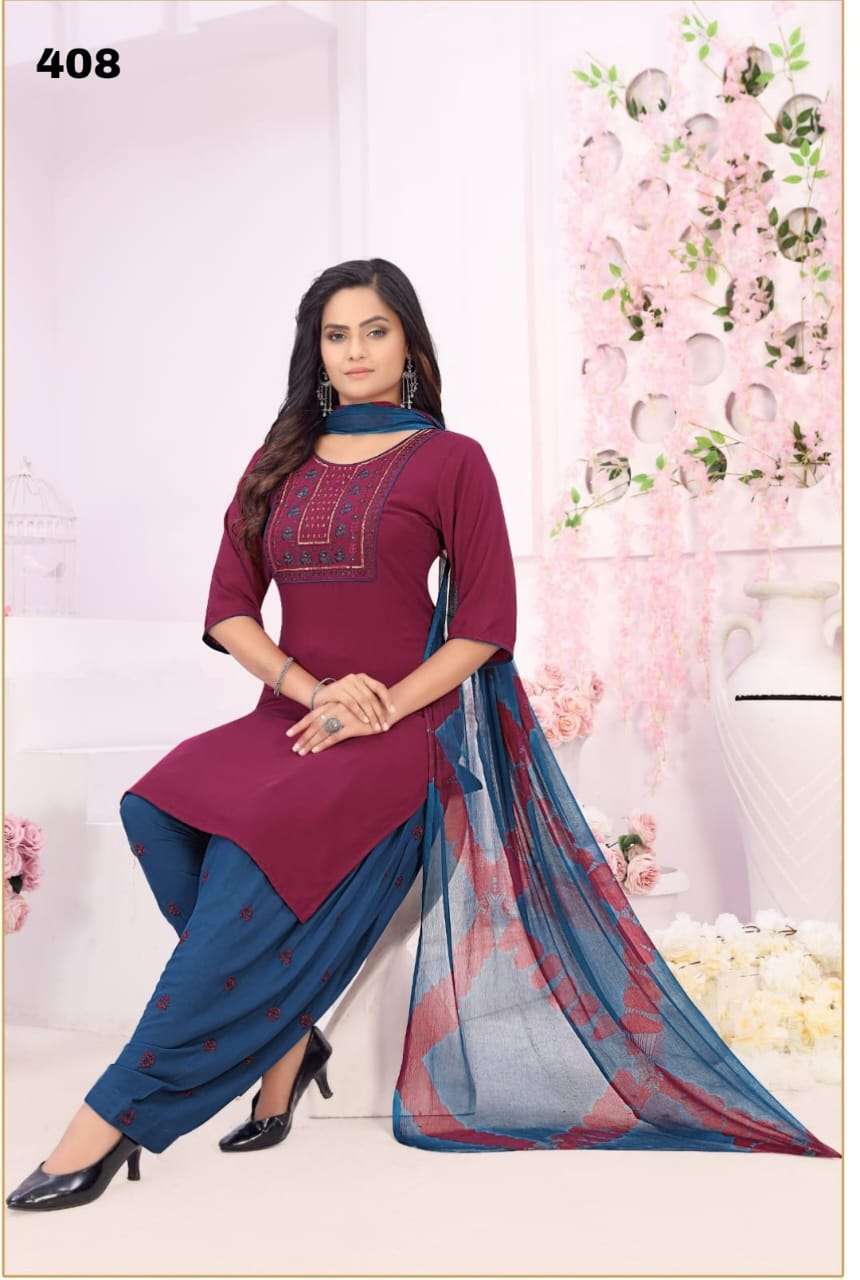  ROOHI-4 CATALOUGE BY PAAVI RAYON PATIYALA SUIT 