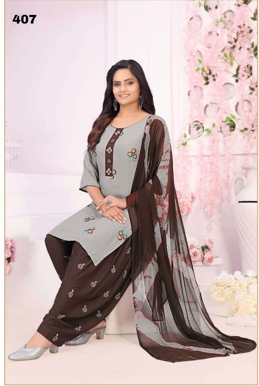  ROOHI-4 CATALOUGE BY PAAVI RAYON PATIYALA SUIT 