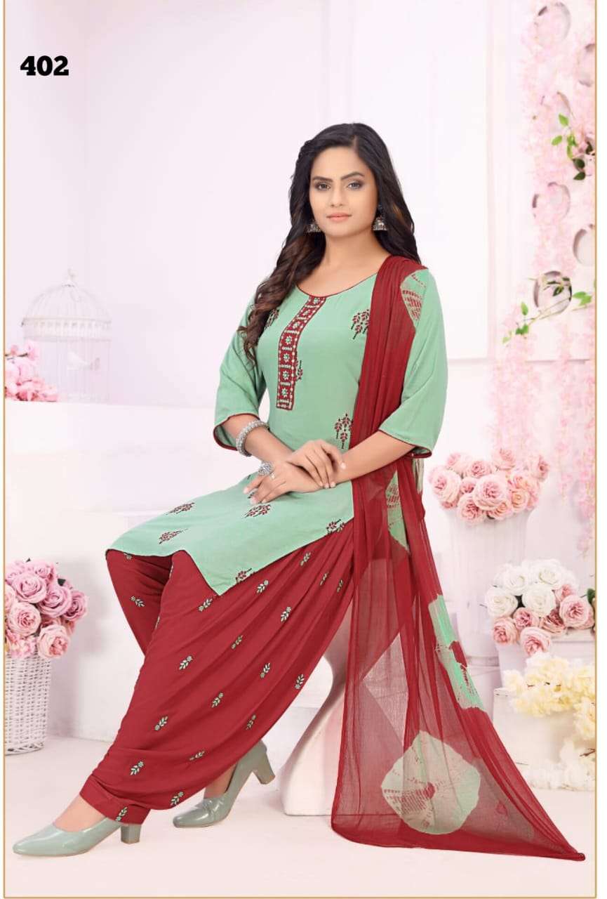  ROOHI-4 CATALOUGE BY PAAVI RAYON PATIYALA SUIT 