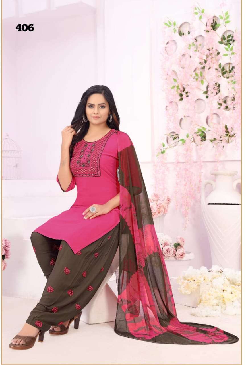  ROOHI-4 CATALOUGE BY PAAVI RAYON PATIYALA SUIT 