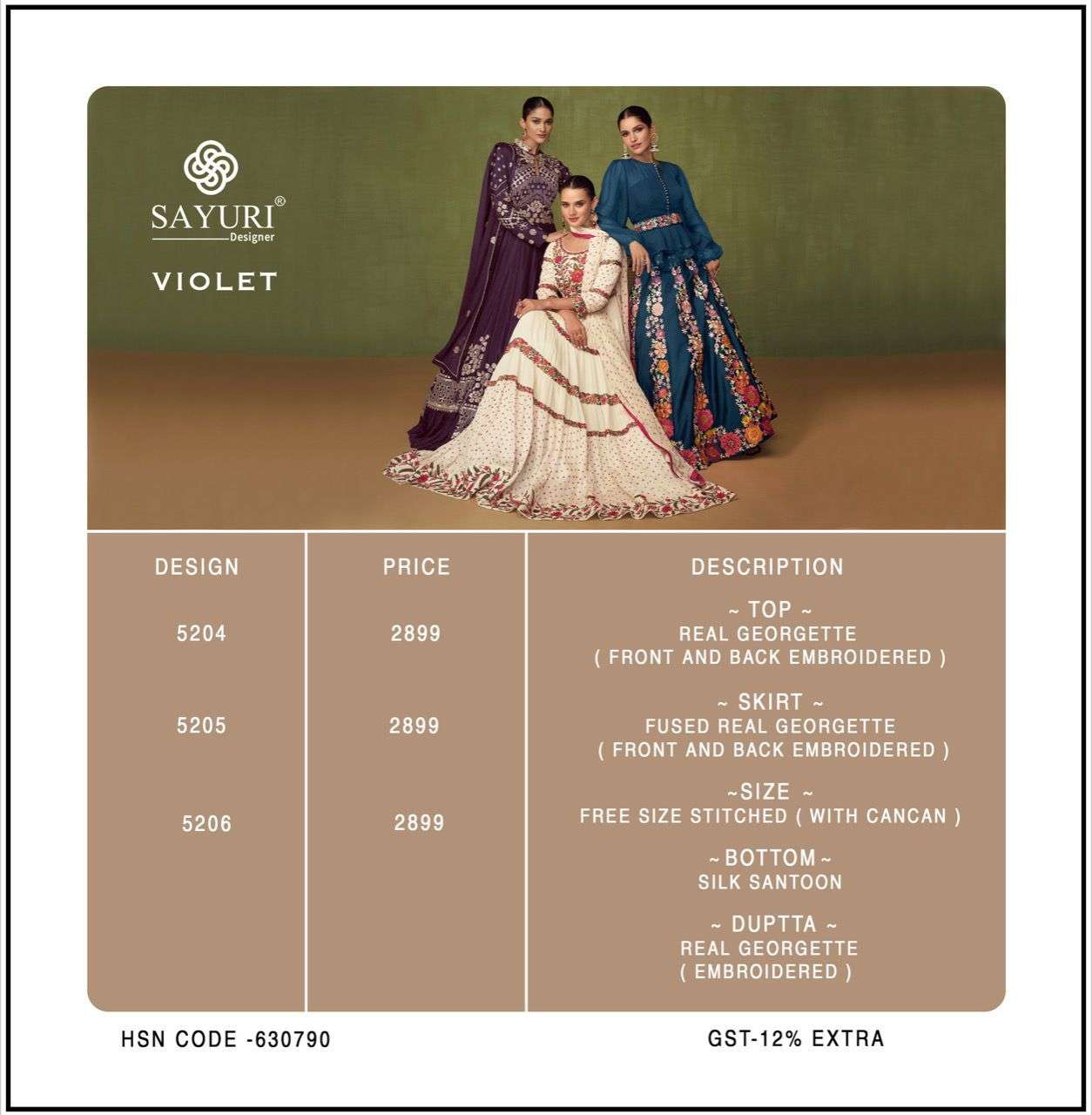 SAYURI DESIGNER PRESENT VIOLET 3PCS CONCEPT CATALOG