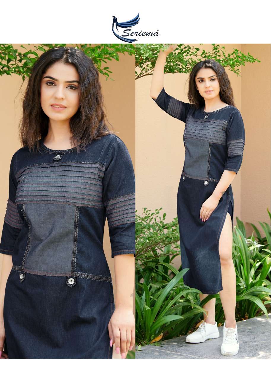 SERIEMA LAUNCHES KUMB CAPTURE VOL -3 1094 SERIES DENIM KURTI
