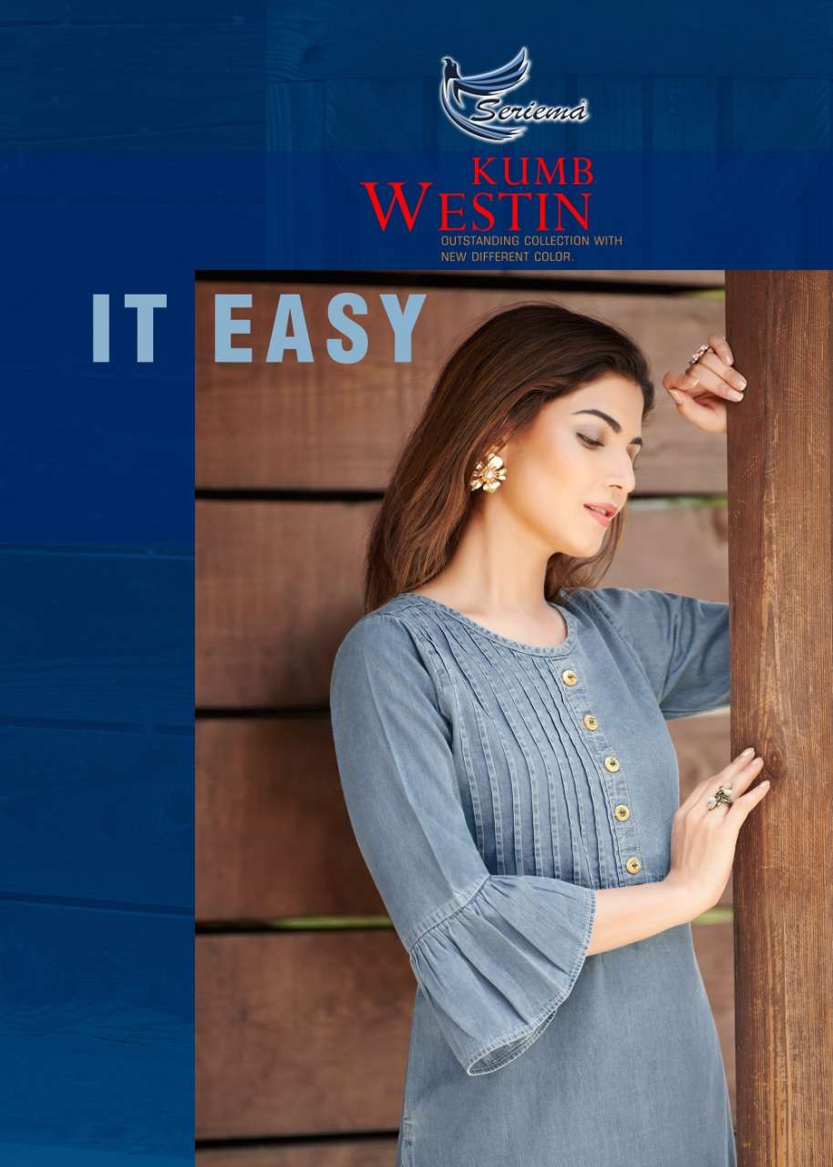 SERIEMA PRESENT KUMB WESTIN DIFFERENT SHADES OF DENIM TOP BOTTOM