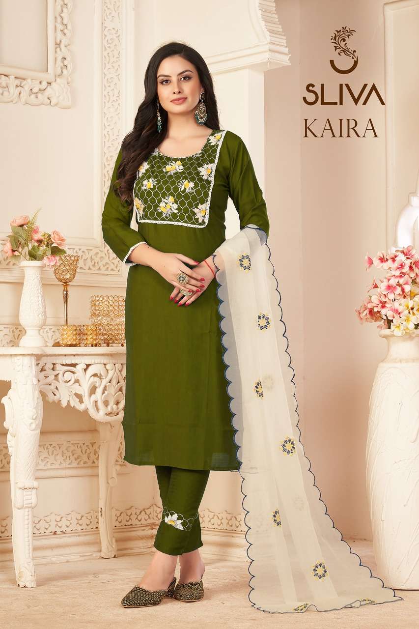 SLIVA KAIRA VOL 1 3PCS CONCEPT KURTI PANT WITH DUPATTA