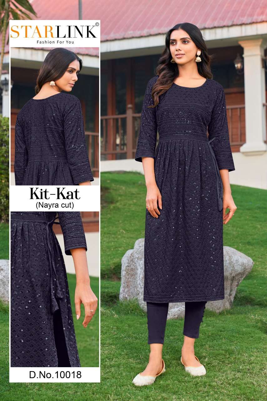 STARLINK PRESENT KIT KAT NYRA CUT CASUAL WEAR KURTI SET