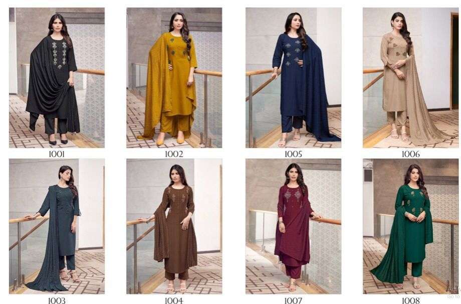 SWEETY FASHION PRESENT ENTRY RAYON KURTI PANT WITH DUPATTA SET COLLECTION