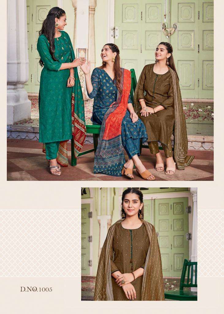 SYASII PRESENT HANDICRAFT VOL 1 KURTI PANT WITH DUPATTA SET COLLECTION