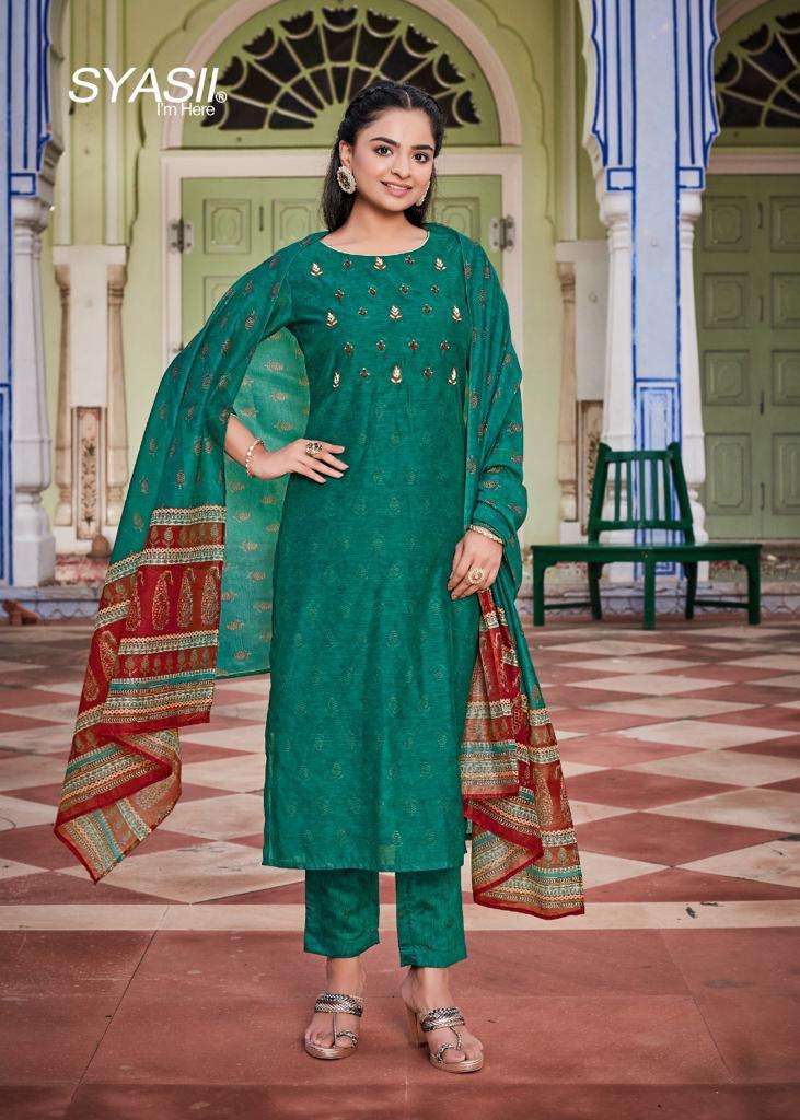 SYASII PRESENT HANDICRAFT VOL 1 KURTI PANT WITH DUPATTA SET COLLECTION