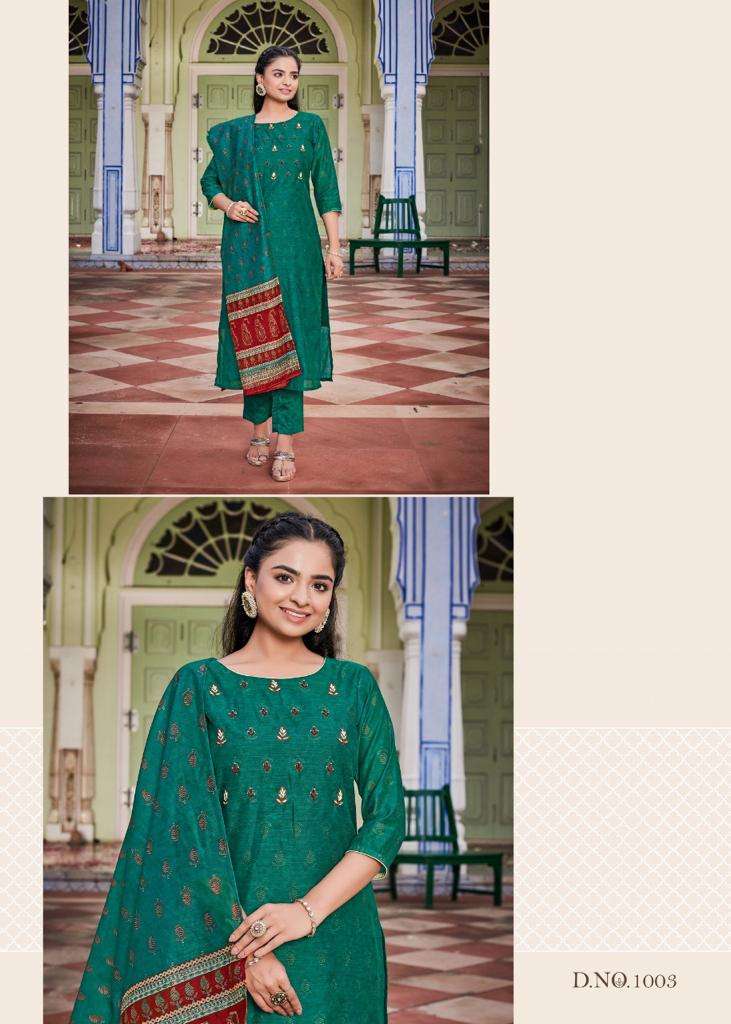 SYASII PRESENT HANDICRAFT VOL 1 KURTI PANT WITH DUPATTA SET COLLECTION