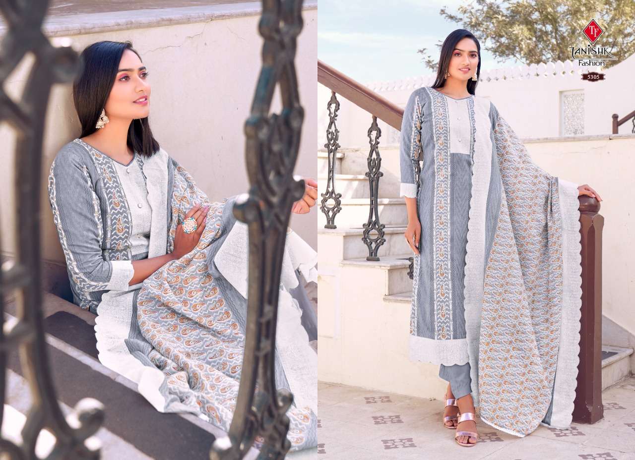 TANISHK FASHION PRESENT FALAK VOL 4 PURE COTTON TOP BOTTOM DUPATTA SET