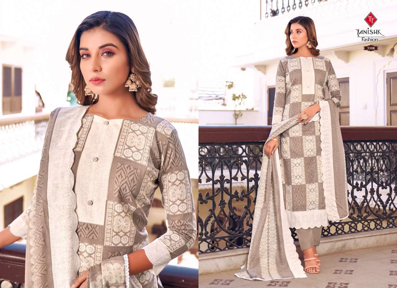 TANISHK FASHION PRESENT FALAK VOL 4 PURE COTTON TOP BOTTOM DUPATTA SET