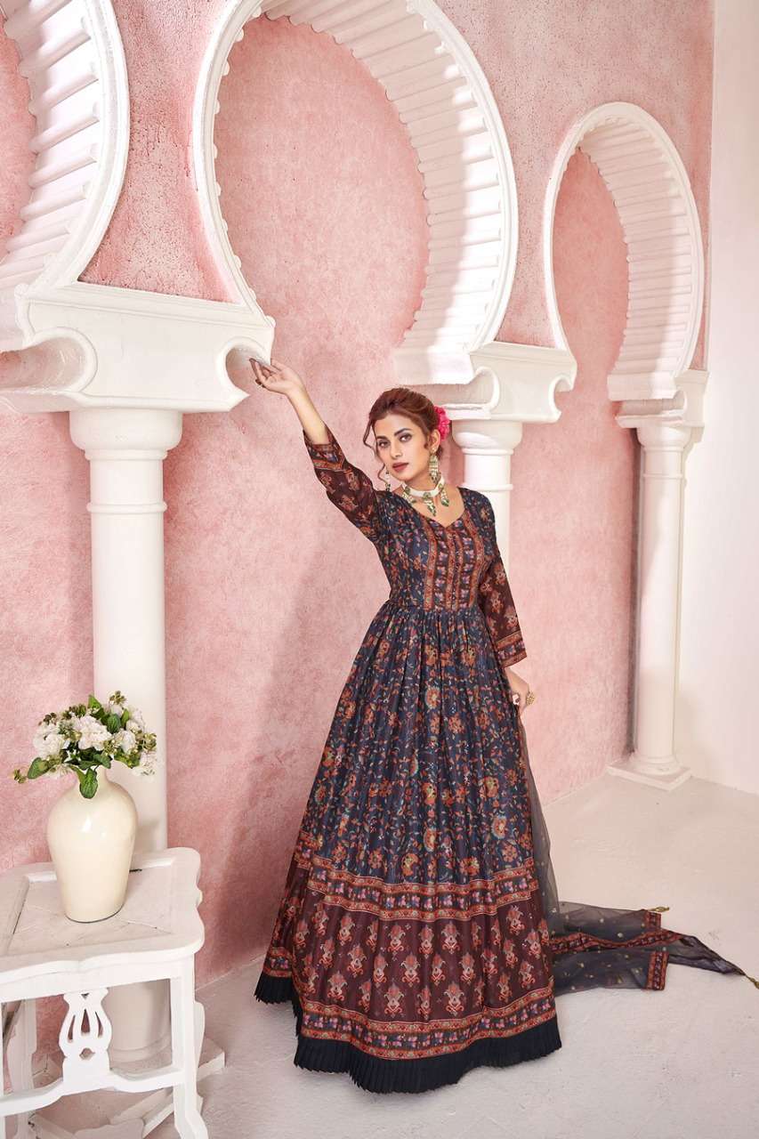 TEXOFAB PRESENT KIMAYA  HEAVY FABCY PARTY WEAR GOWN SET