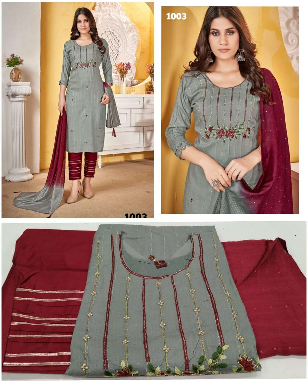 TEXOFAB PRESENT LOOK ME VOL 1 D.NO. 1003 3PCS CONCEPT SET