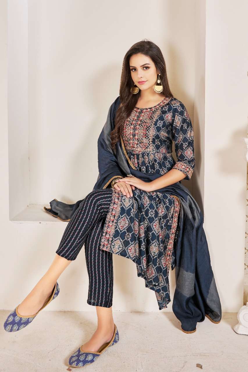 TEXOFAB RICHBLISS VOL 1 3PCS CONCEPT KURTI PANT WITH DUPATTA SET