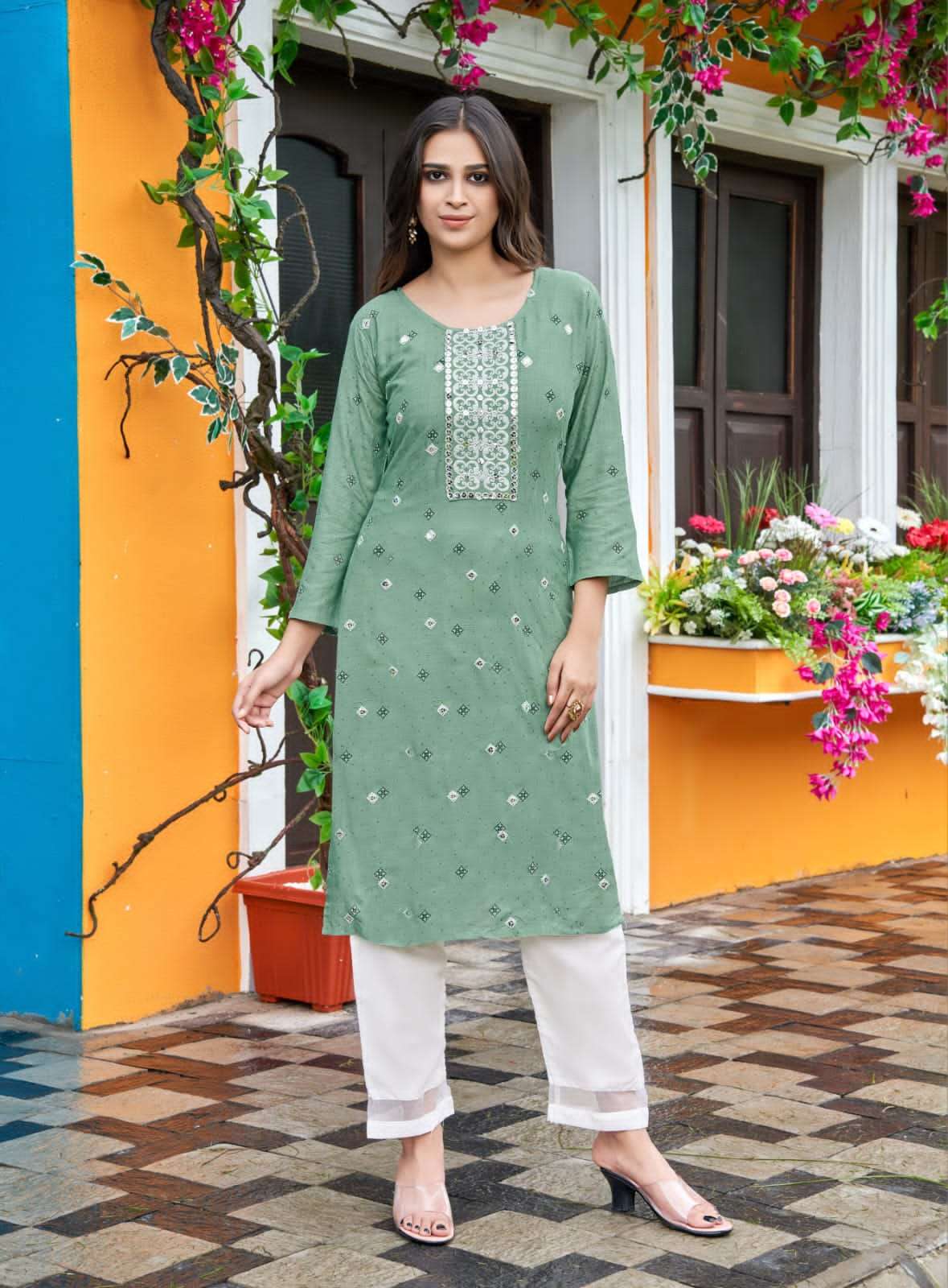 TIPS & TOPS BRAND FANCY CASUAL WEAR KURTI WITH PANT SET SATRANGI VOL 03 CATALOG