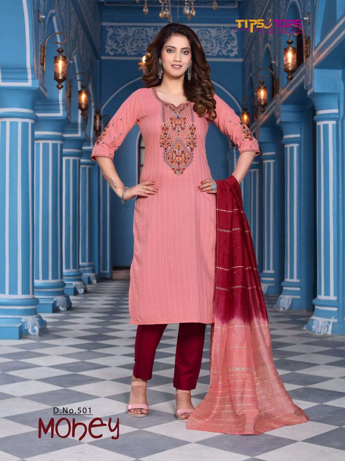 TIPS & TOPS LAUNCHING MOHEY VOL 5 KURTI PANT WITH DUPATTA SET