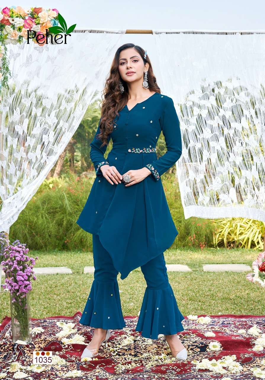 VIVILS SILK MILLS PRESENTING TOP WITH BELL BOTTOM DESI GIRL VOL 1 CATALOG