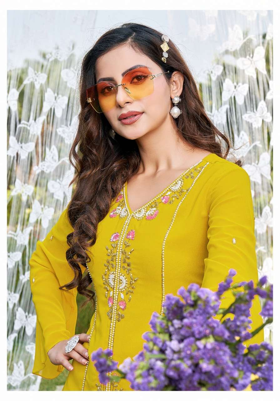 VIVILS SILK MILLS PRESENTING TOP WITH BELL BOTTOM DESI GIRL VOL 1 CATALOG