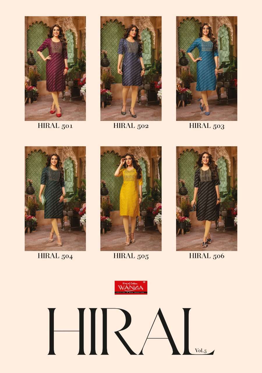 WANNA LOOKS PRESENT HIRAL VOL 5 FANCY DESIGNER KURTI 