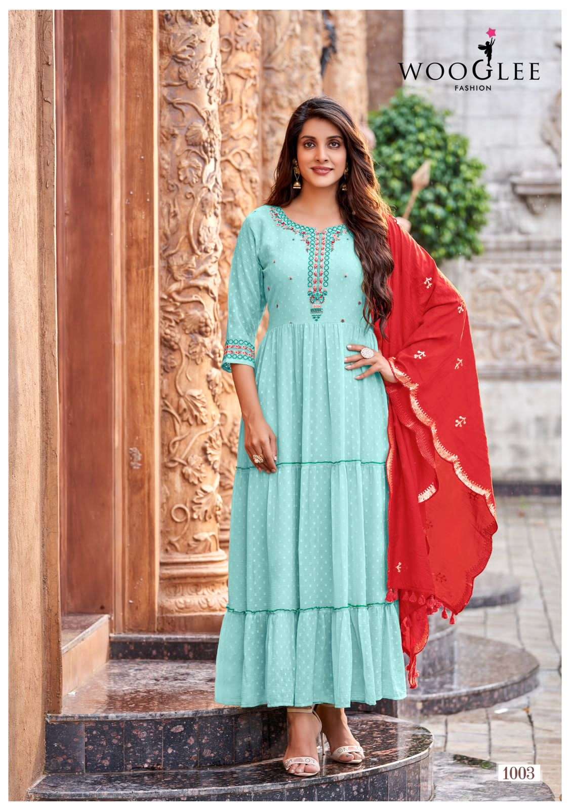 WOOGLEE PRESENT RIYASAT HEAVY GOWN WITH DUPATTA SET