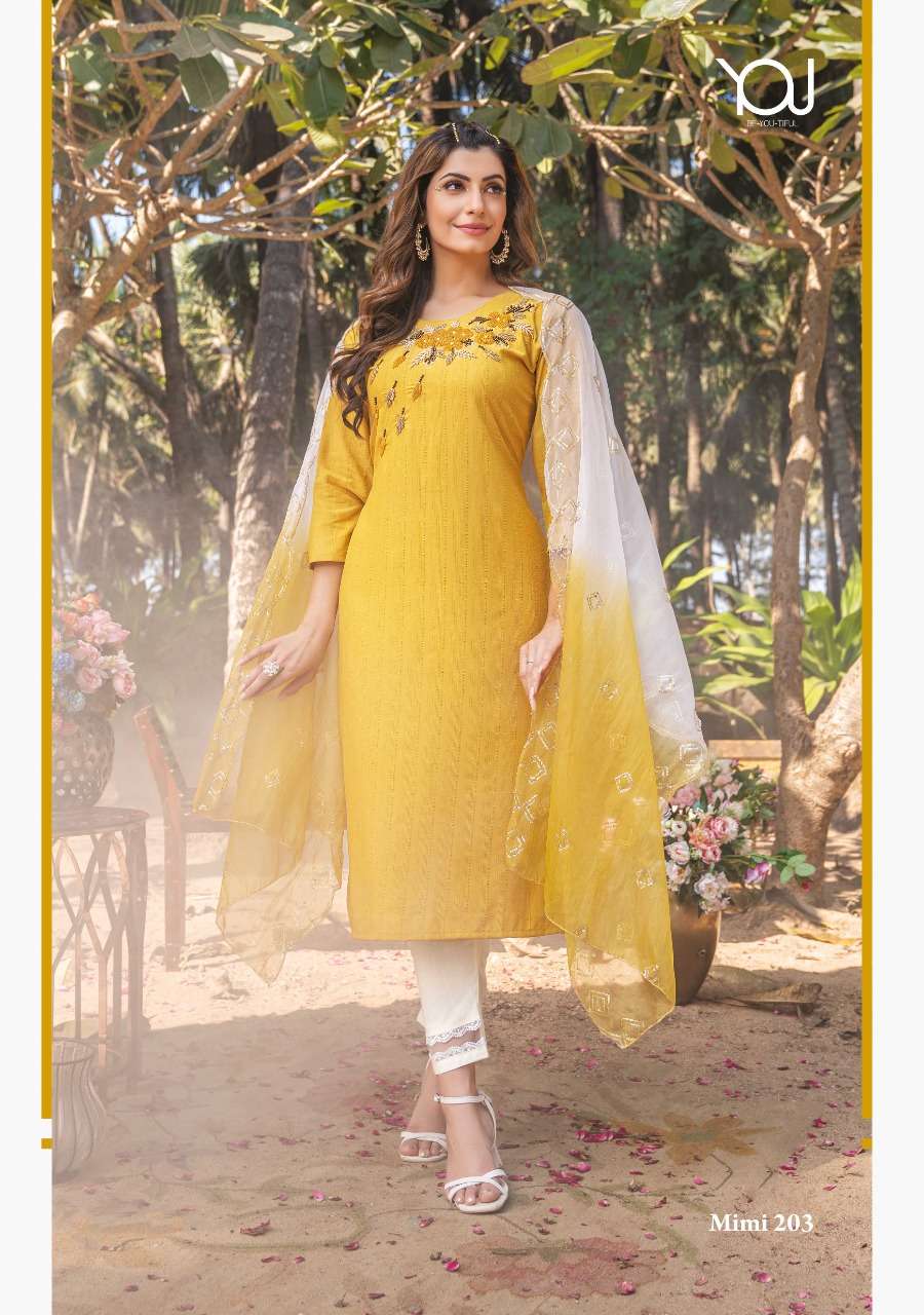 YOU PRESENTING MIMI 2 D.NO. 203 NYLON VISCOSE 3PCS CONCEPT SET