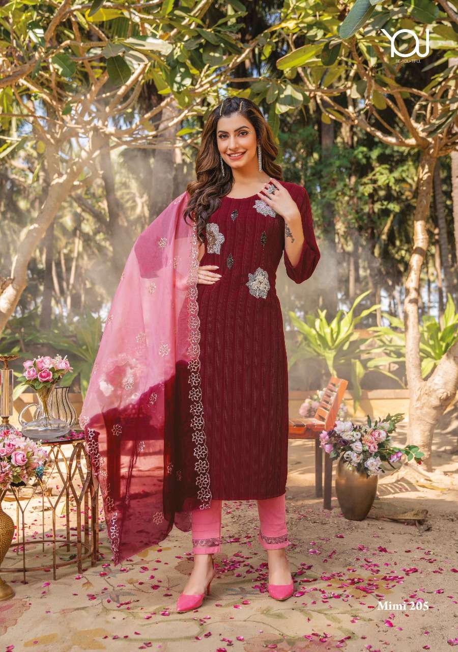 YOU PRESENTING MIMI 2 D.NO. 205 NYLON VISCOSE 3PCS CONCEPT SET