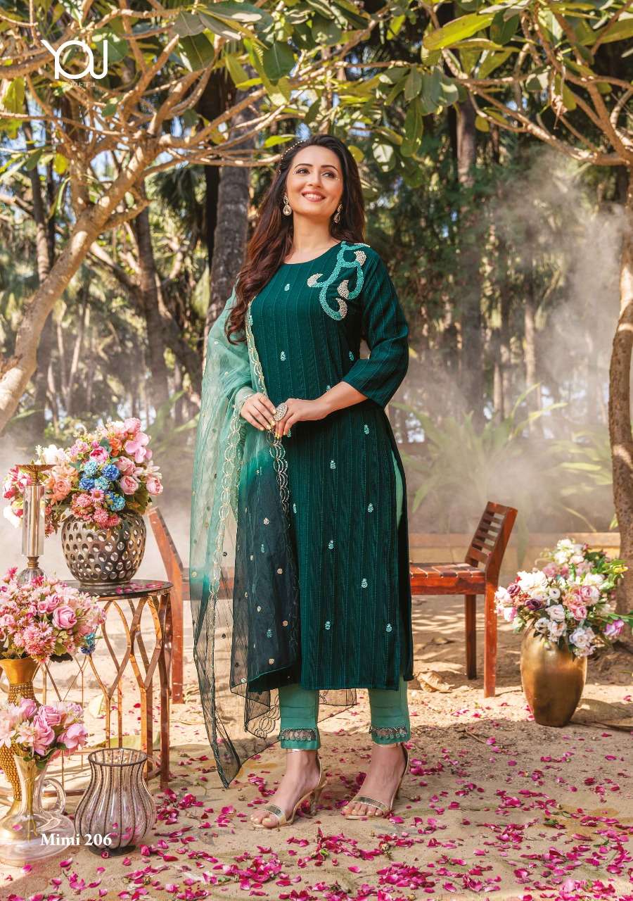 YOU PRESENTING MIMI 2 D.NO. 206 NYLON VISCOSE 3PCS CONCEPT SET