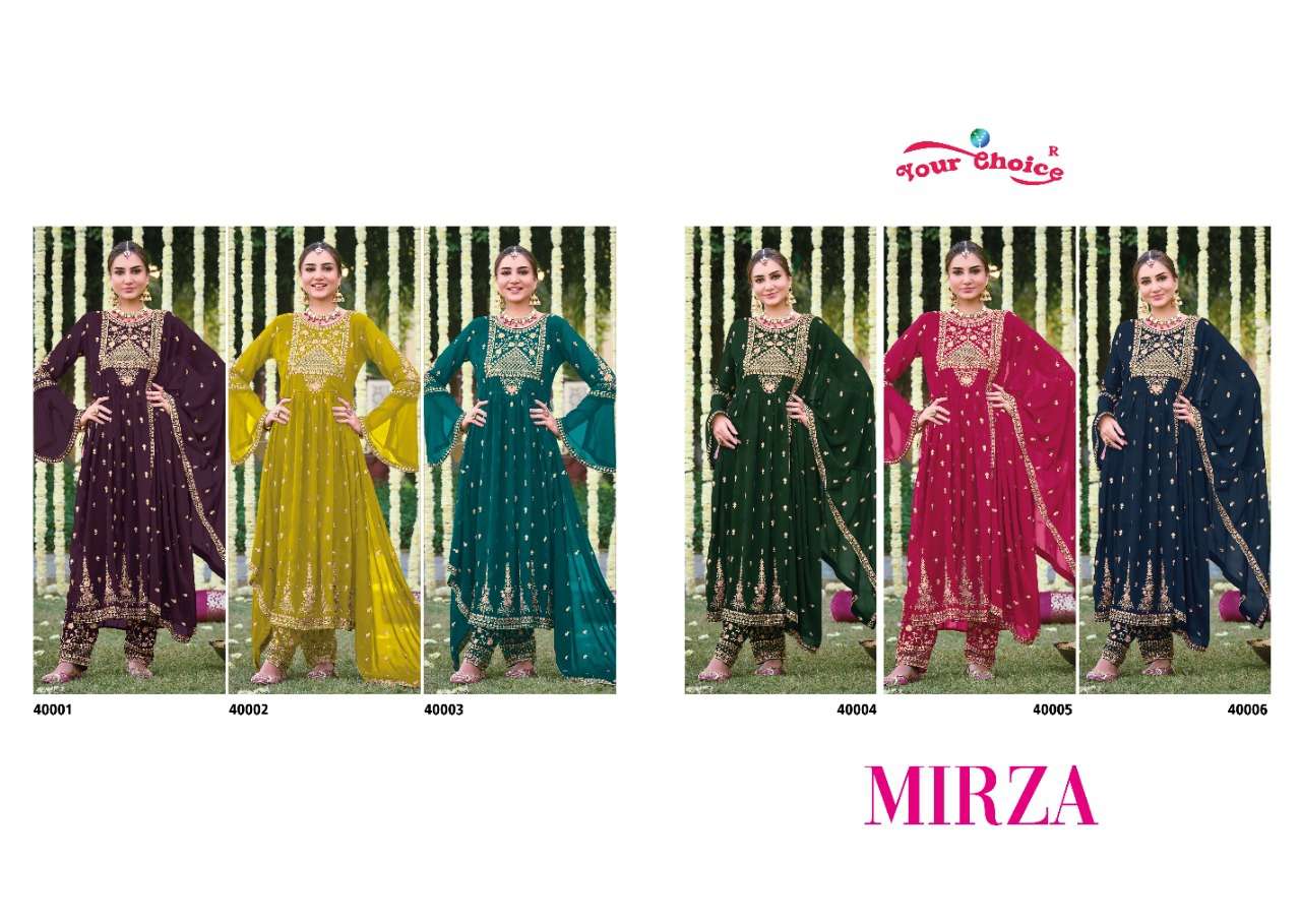 YOUR CHOICE MIRZA PRESENT KURTI PANT WITH DUPATTA SET