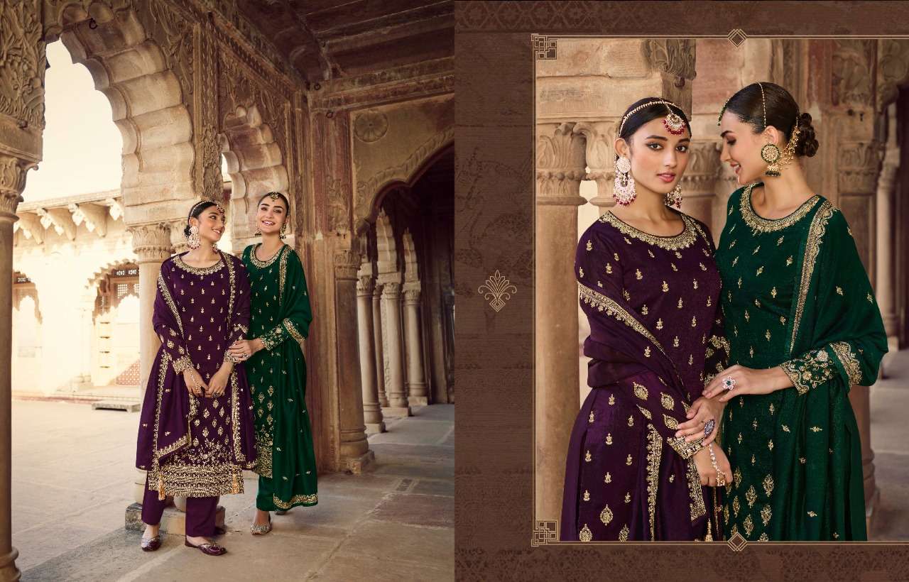 ZISA PRESENT NARGIS D.NO 14151 TO 14156 SERIES KURTI PANT WITH DUPATTA SET