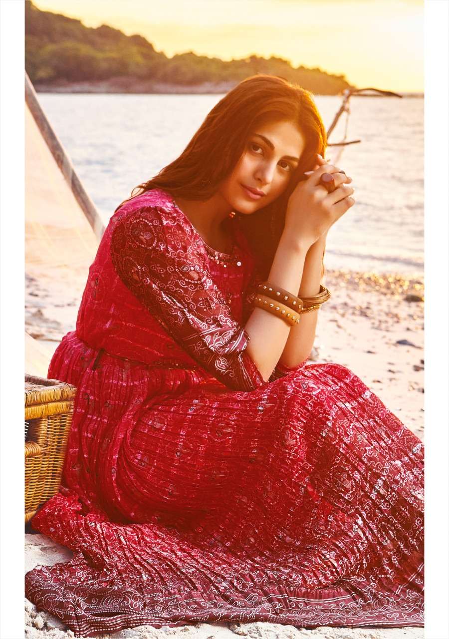 BAHARA FLARED GEORGETTE  GOWN