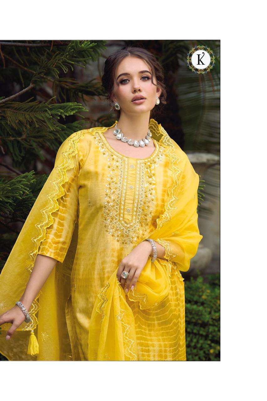 KAILEE FASHION LAUNCHING NEW CATALOGUE GULAL 3PCS CONCEPT KURTI PANT WITH DUPATTA SET COLLECTION- WHOLESALE SUPPLIER SURAT 