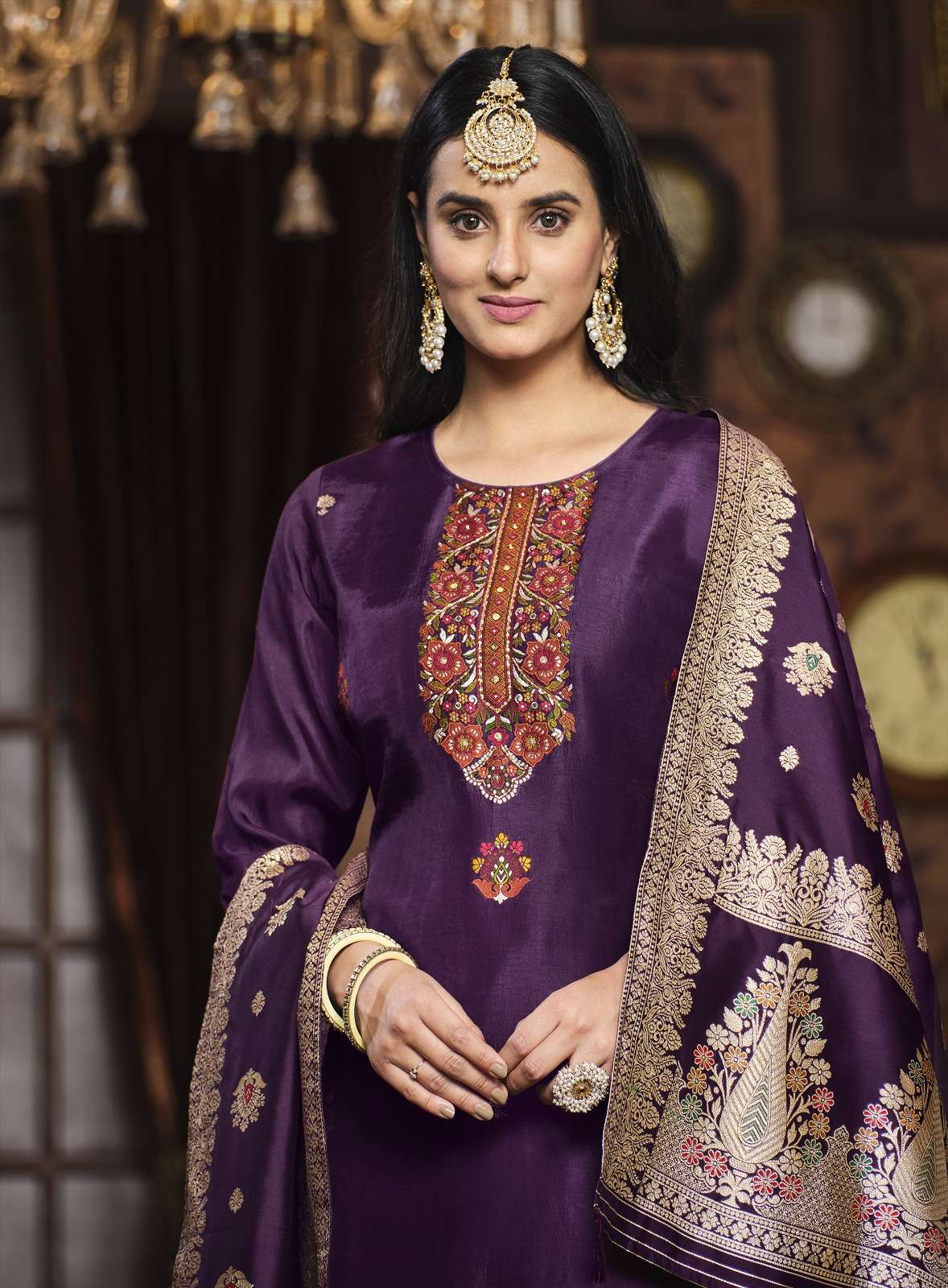 RADHIKA PRESENT LAUNCHING NEW CATALOGUE BANARASI VOL-2 3PCS CONCEPT KURTI PANT WITH DUPATTA SET- WHOLESALE SUPPLIER SURAT