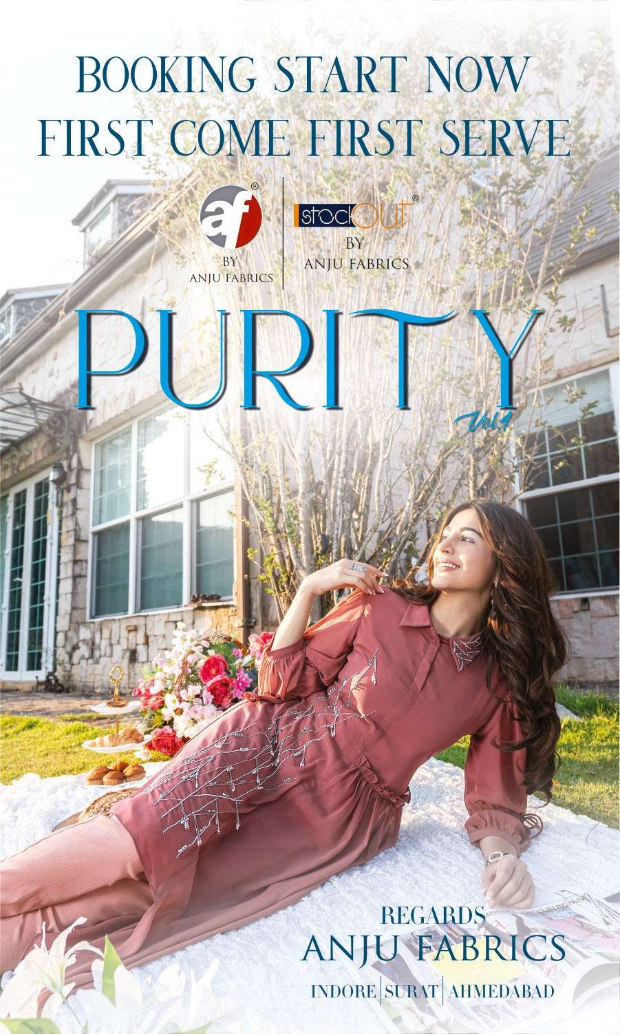 A/F PRESENT LAUNCHING NEW CATALOGUE PURITY VOL-4 2PCS CONCEPT TOP & BOTTOM SET- WHOLESALE EXPORTER SURAT 