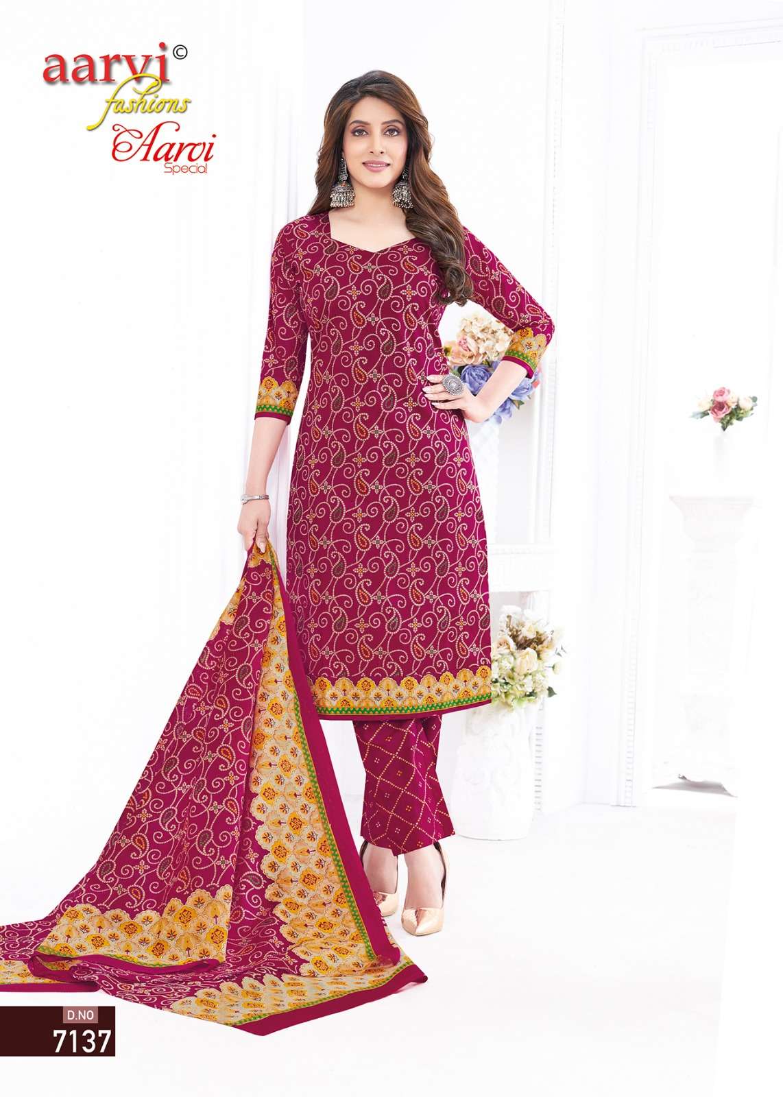 AARVI FASHION LAUNCHING THE NEW CATALOGUE  AARVI SPECIAL VOL.19 3PCS CONCEPT UNSTITCH KURTI SALWAR WITH DUPATTA COLLECTION- WHOLSALE DEALER SURAT