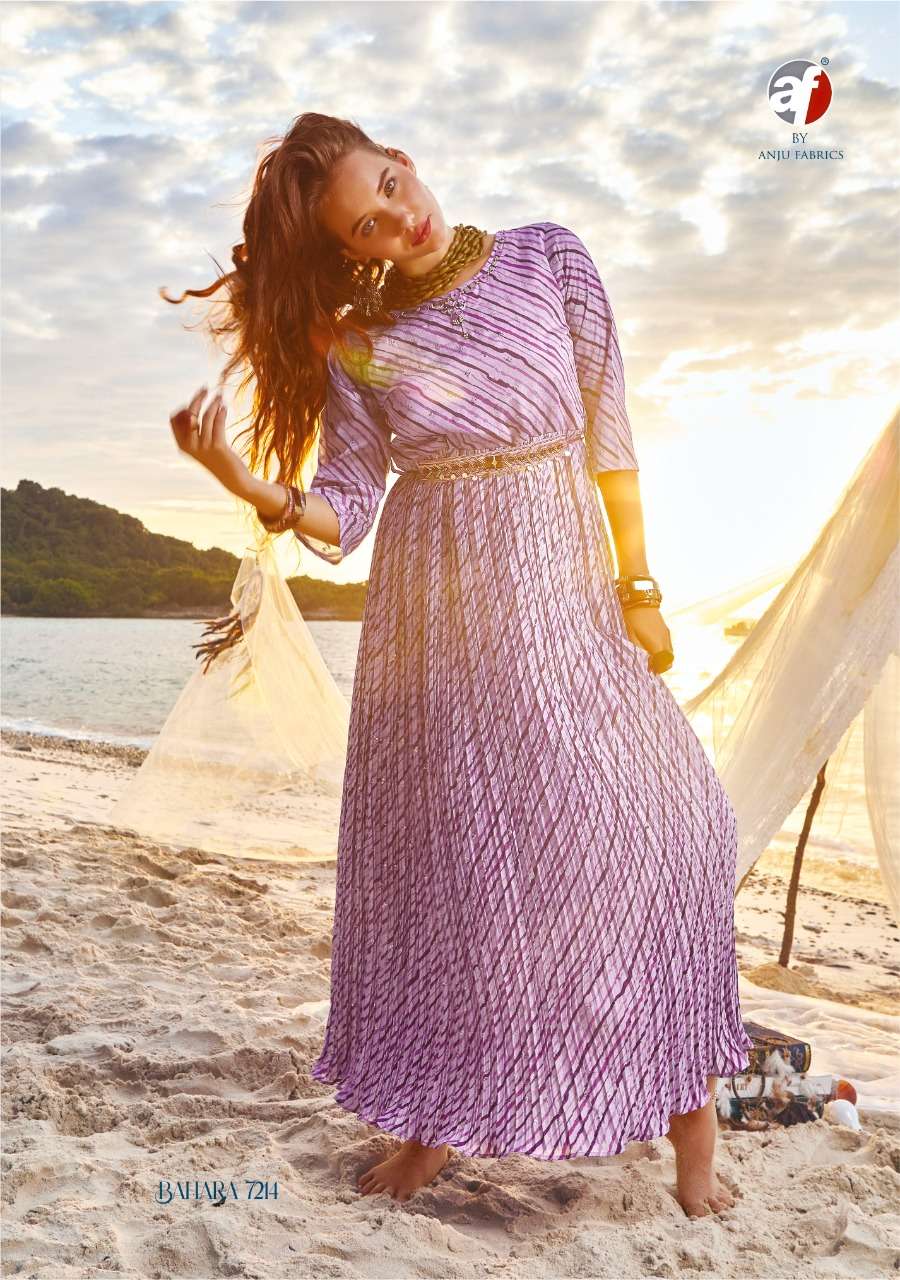 ANJU FABRIC PRESENT LAUNCHING THE NEW CATALOGUE BAHARA VOL-2 FLAIRED DESIGNER GOWN COLLECTION- WHOLESALE DEALER SURAT