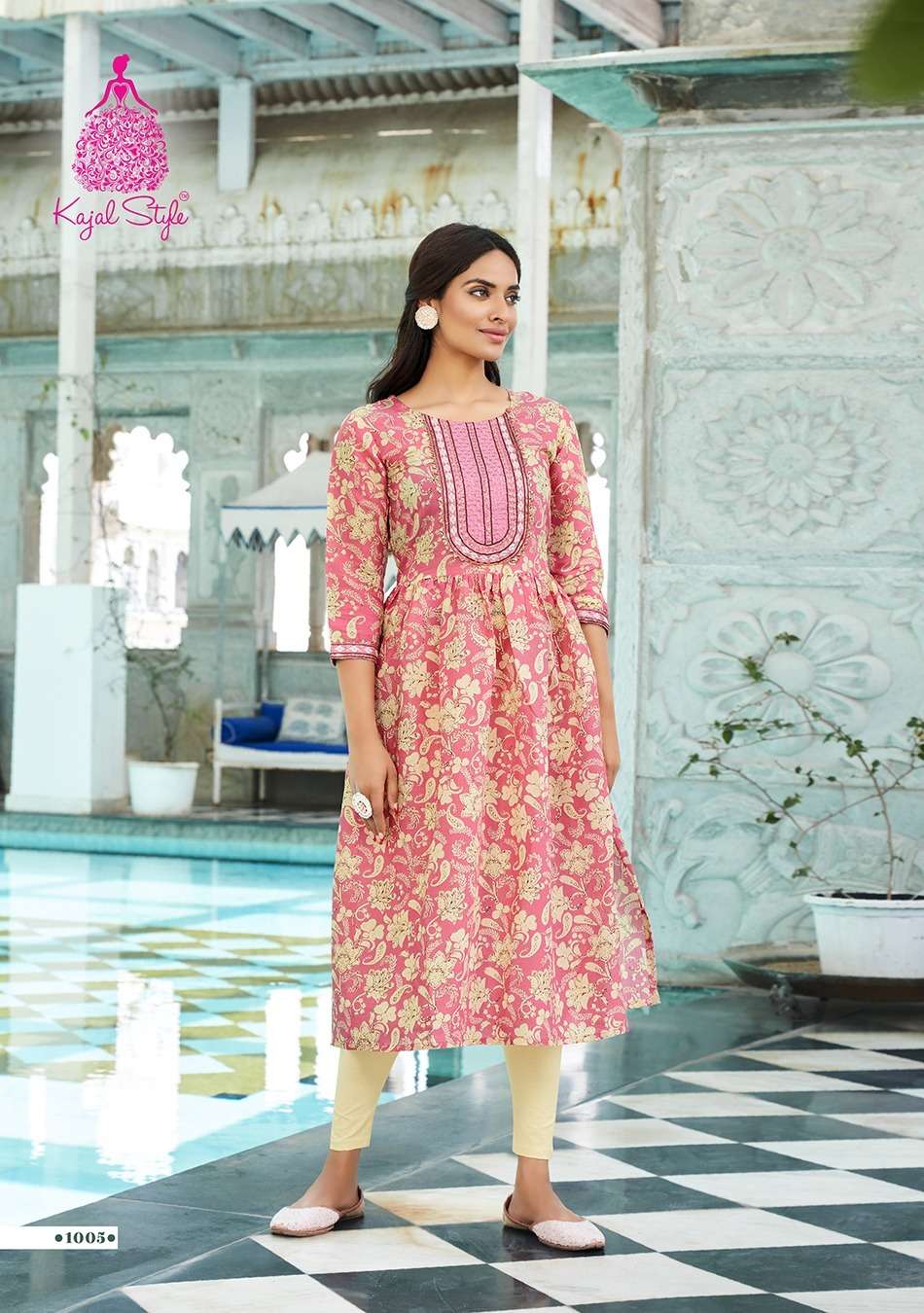 presenting new collection in afghani pattern beautiful kurtis beautiful  sikka n lace work on yoke paired with afghani readymade kurtie with pant