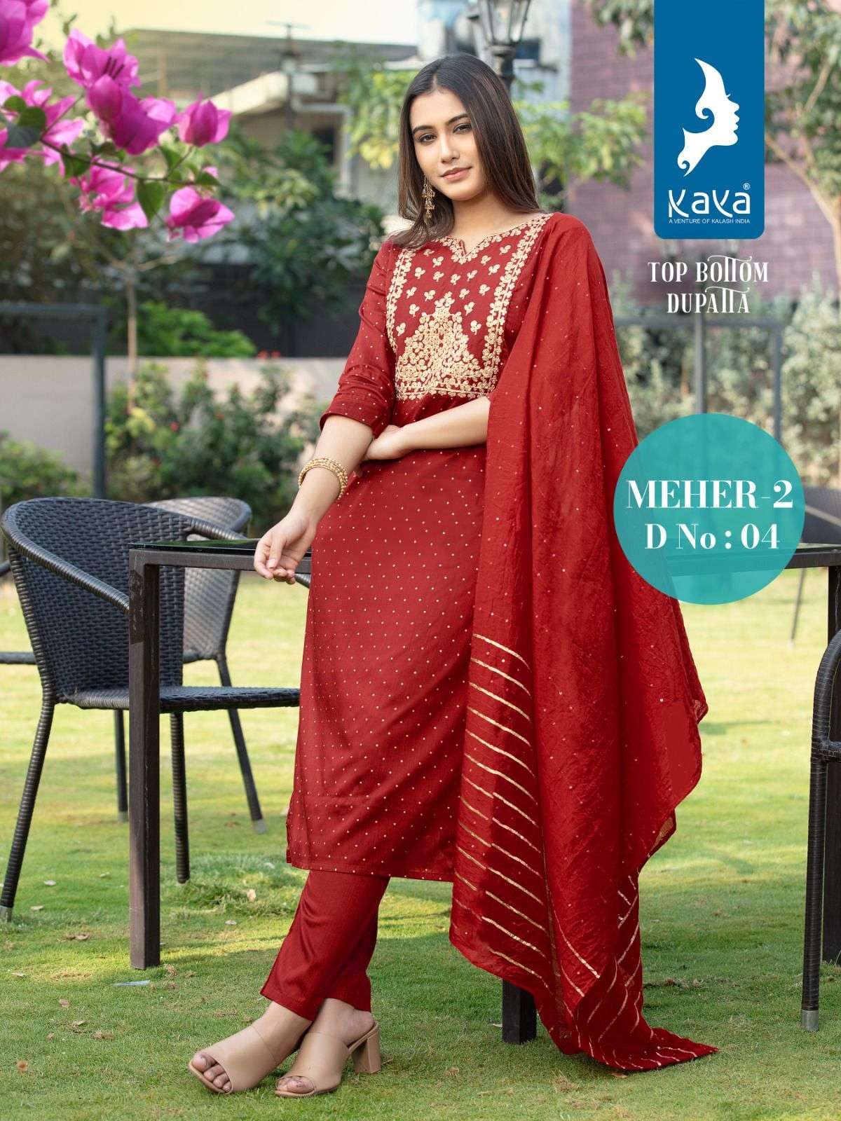 KAYA KURTI PRESENT LAUNCHING THE NEW CATALOGUE MEHAR-2 3PCS CONCEPT KURTI PANT WITH DUPATTA SET- WHOLESALE SUPPLIER SURAT