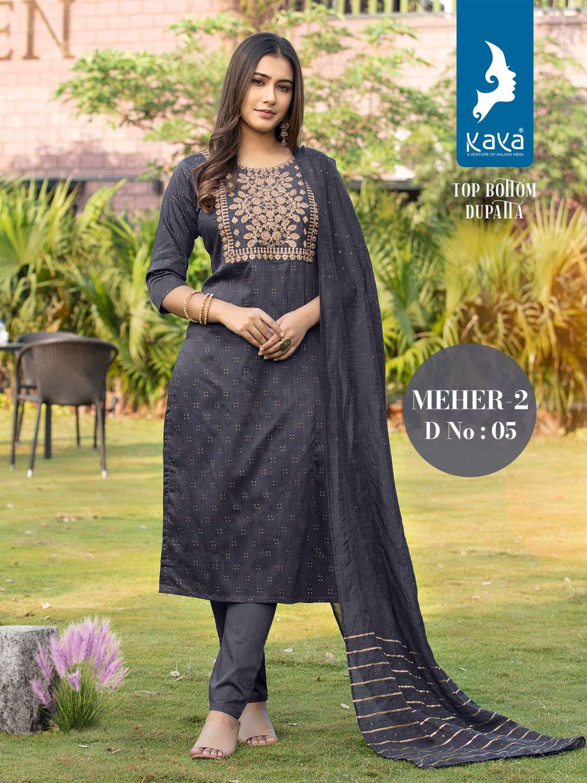 KAYA KURTI PRESENT LAUNCHING THE NEW CATALOGUE MEHAR-2 3PCS CONCEPT KURTI PANT WITH DUPATTA SET- WHOLESALE SUPPLIER SURAT