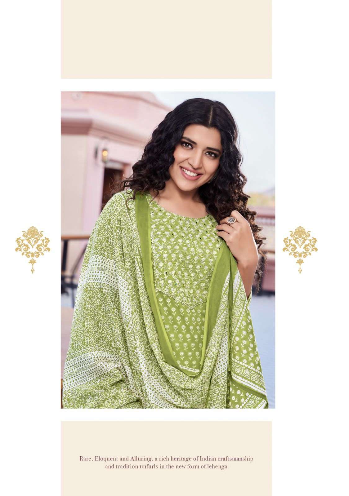 LADIES FLAVOUR LAUNCHING THE NEW CATALOGUE DOLLER VOL.2 3PCS CONCEPT  COTTON PRINTED KURTI PANT WITH DUPATTA SET