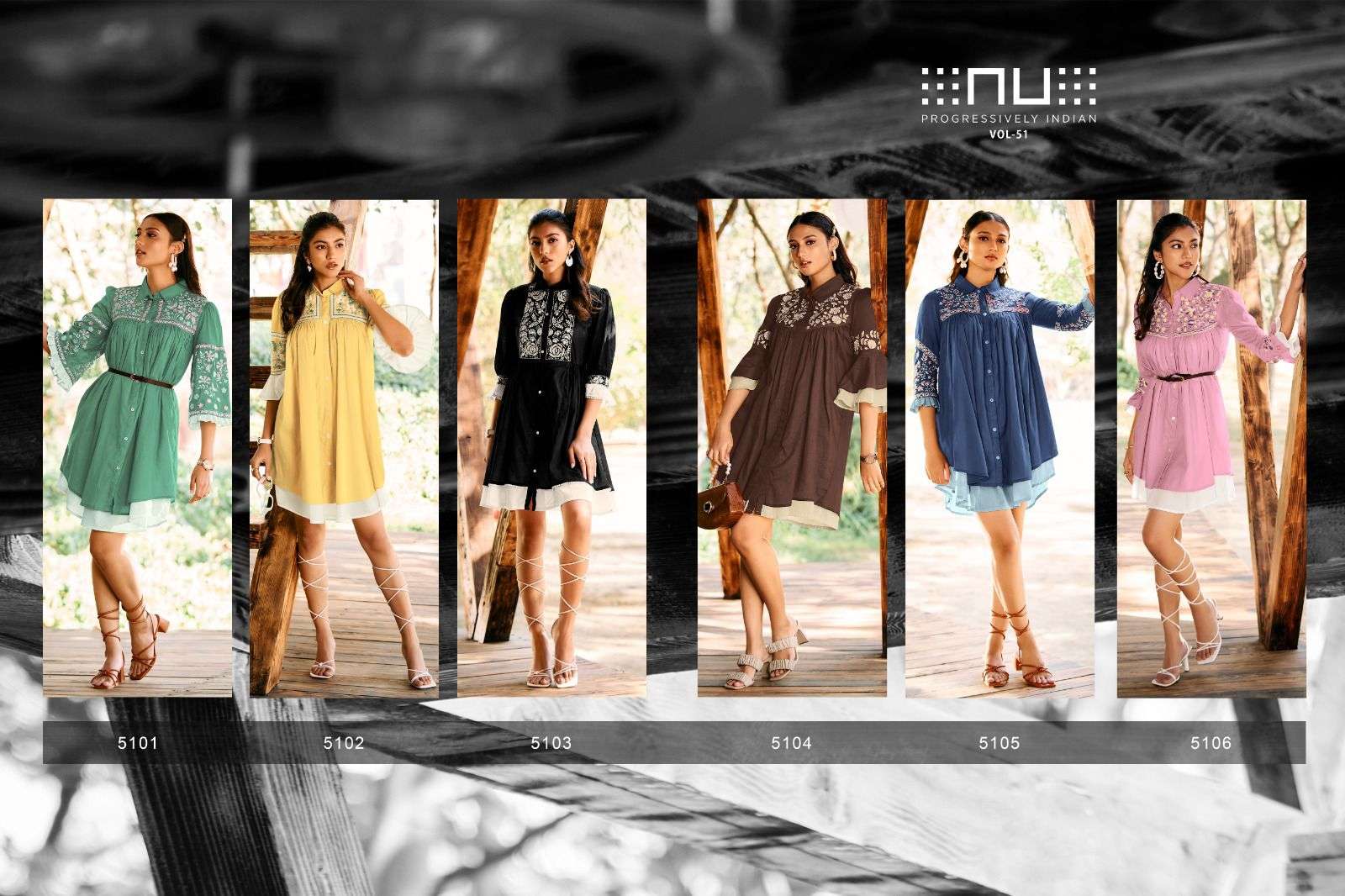 NU PRESENT LAUNCHING THE NEW CATALOGUE NU-VOL-51 1PC CONCEPT TUNIC TOP COLLECTION- WHOLESALE EXPORTER SURAT