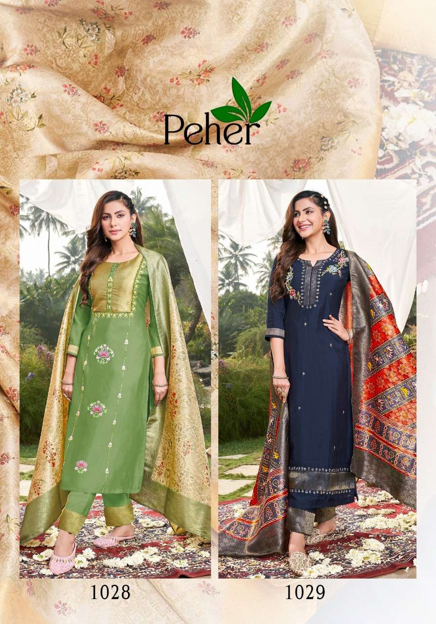 PEHER LAUNCHING THE NEW CATALOGUE OCCATION VOL-2 3PCS CONCEPT KURTI PANT DUPATTA SET- WHOLESALE  SUPPLIER SURAT