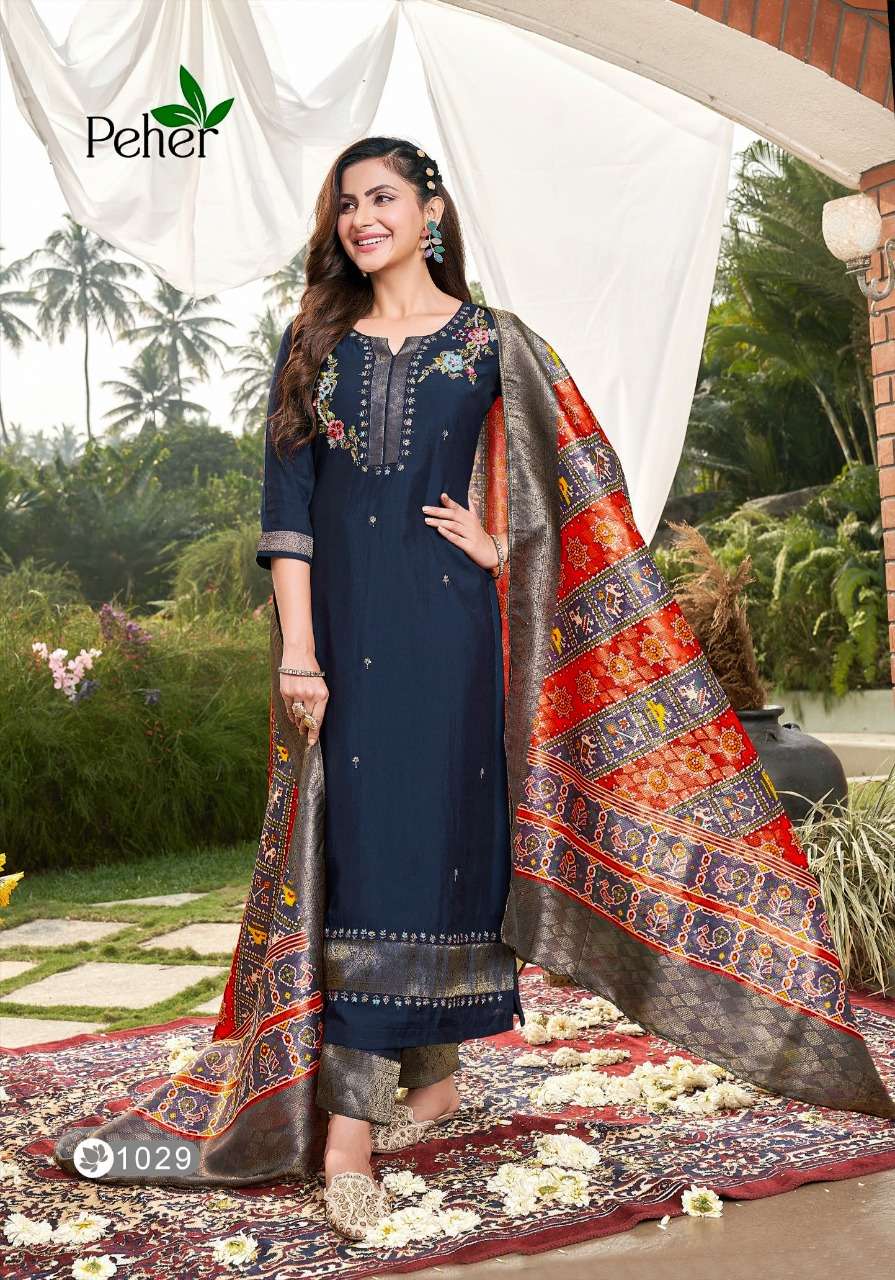 PEHER LAUNCHING THE NEW CATALOGUE OCCATION VOL-2 3PCS CONCEPT KURTI PANT DUPATTA SET- WHOLESALE  SUPPLIER SURAT