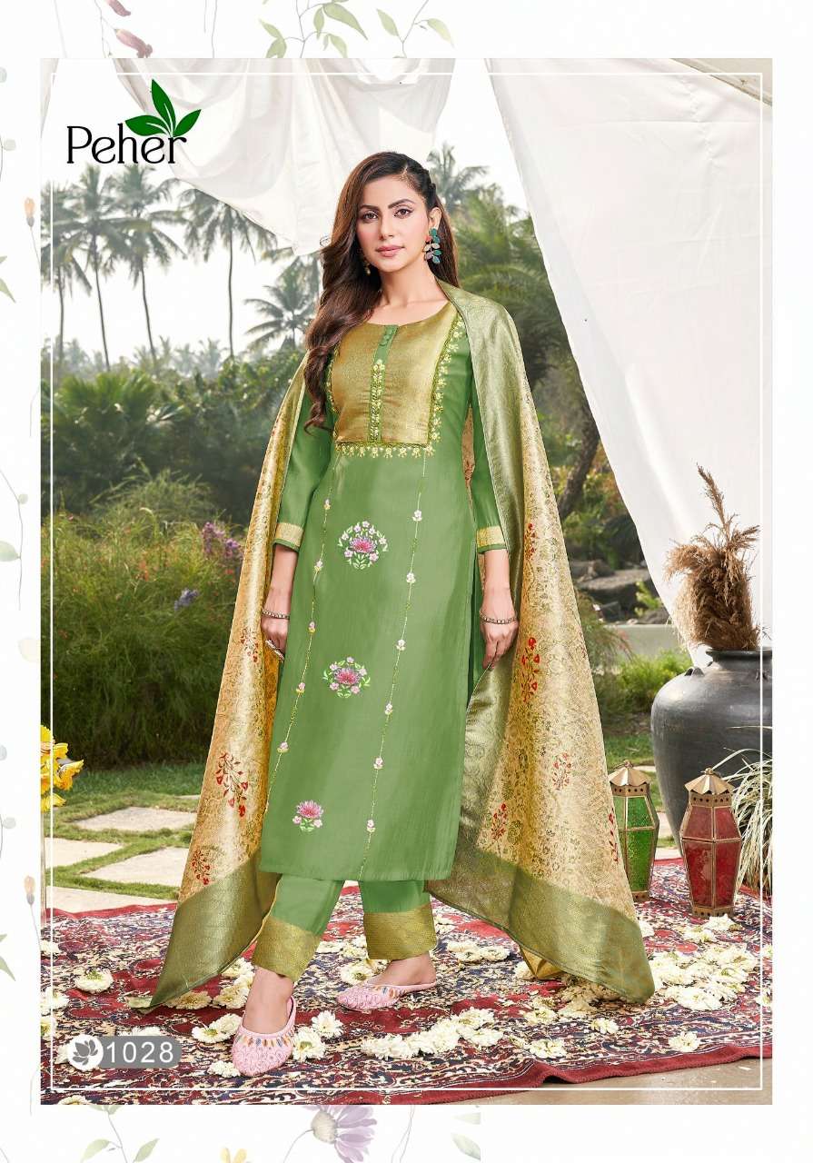 PEHER LAUNCHING THE NEW CATALOGUE OCCATION VOL-2 3PCS CONCEPT KURTI PANT DUPATTA SET- WHOLESALE  SUPPLIER SURAT