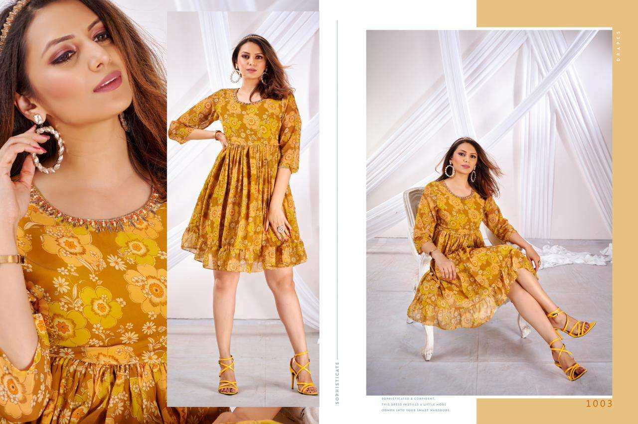 POONAM DESIGNER PRESENT LAUNCH NEW CATALOGUE WILD FLOWER 1PC CONCEPT FANCY TOP COLLECTION- WHOLESALE DEAR SURAT